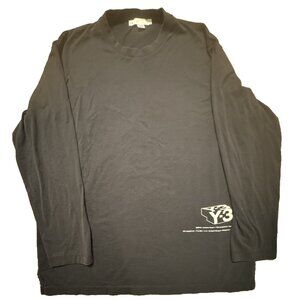 Y-3 by Yohji Yamamoto X Adidas Black Long Sleeve Cube XL T Shirt 16C001